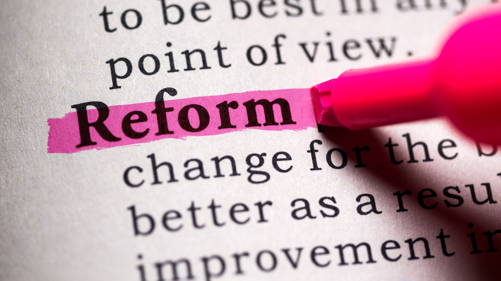 Legal reform is a complex process intended to improve the law for all