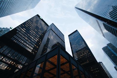 A picture of a few buildings to represent conveyancing
